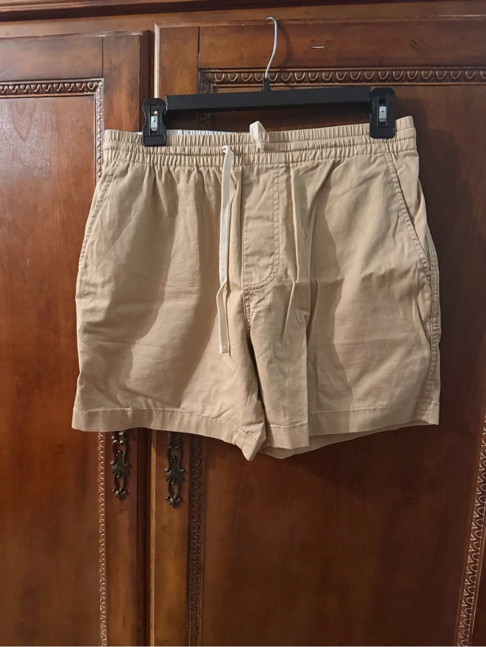 J crew Men's Casual Drawstring Shorts - Beige